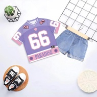 DBOX VN JERSEY PRINTING DENIM SET MILANO MATERIAL FOR BOYS AND GIRLS AGED 6 MONTHS - 5 YEARS