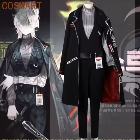 COSMART Limbus Company Cos Hong Lu Faust Black Uniform Cosplay Costume Cos Game Anime Party Uniform 