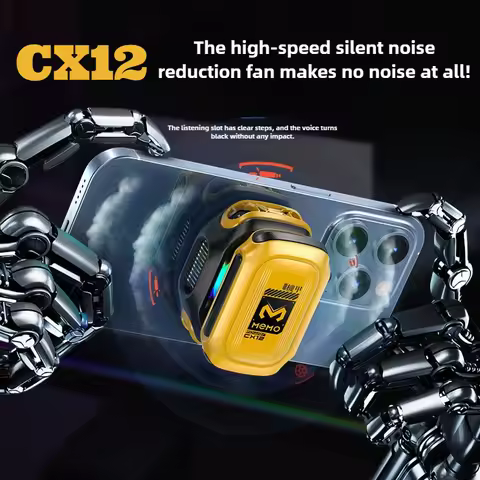 MEMO NEW CX12 External Battery Mobile Phone PUBG Game Cooler Magnetic Semiconductor Ice Cooling Fan 