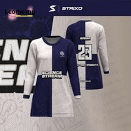 Science Stream Jersey Muslimah/retro Collar Custom Name and Number Baju Muslimah Labuh Couple Set Ts