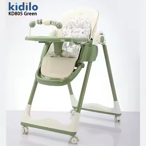 KIDILO Baby Highchair Dining Chair Baby Eating Foldable Seat Multifunctional Lift Baby Dining Table 