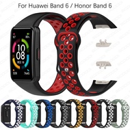 Soft Sport Silicone Band Straps For Huawei Band 6 / Honor band 6 Smart Wristband Bracelet