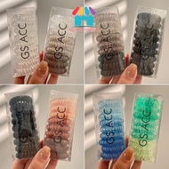 XO SET of 9 Elastic Spiral Spring Hair Ties in Many Beautiful Colors Korean Style 88817 Home Store 6