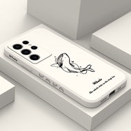 Phone Case For Samsung Galaxy S26 Plus Ultra 5G Line Whale Silicone Cover