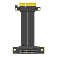 GLOTRENDS 60mm PCIe 3.0 X4 ライザーケーブル (0度-90度)、PCIe WiFi カード, M.2 PCIe カード, Firewire カード, USB PCIe カード