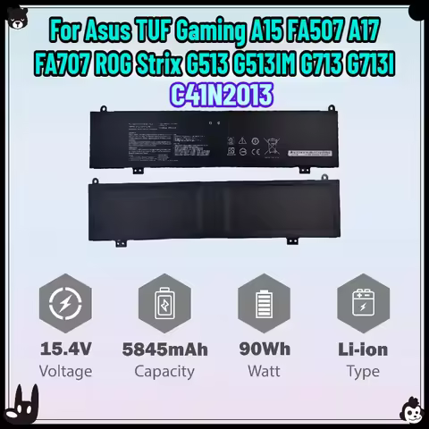 90Wh Laptop Battery New Replacement For Asus TUF Gaming A15 FA507 A17 FA707 ROG Strix G513 G513IM G7