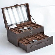 PREMIUM Watch Box contains 24 Dark Brown Watch Case Watch Box