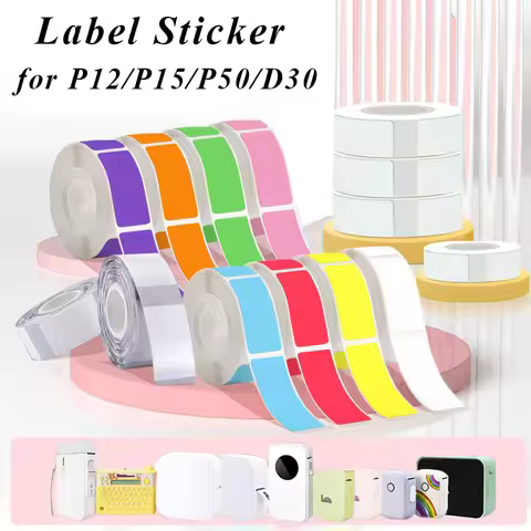 1Roll Adhesive Label Maker Paper for P12/P15/P50/Q30/D30 KingJim LR5C Office Labeling