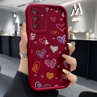 Casing hp for Samsung A17 4G A17 5G M17 5G F17 5G Shockproof protective Case Heart pattern colored s
