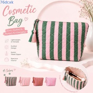 76DCXMY Cosmetic Bag, Striped Large Capacity Toiletry Pouch, Multipurpose Zip Top Waterproof with Ta