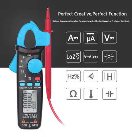 BSIDE ACM91 Digital Clamp MeterProfessional 1mA Ammeter Pliers True RMS DC AC 100A Multimeter Car Cu