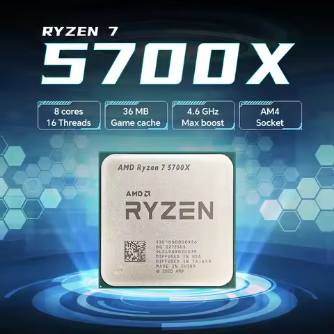 AMD Ryzen 7 5700X 8-Core 16-Thread 7NM 3.4GHz L3=32M Processor 65W Socket AM4 NEW R7 5700X DDR4 but 