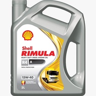 SHELL Rimula R4 X 15W-40 Heavy Duty Diesel Engine Oil 6L for Lorries and Heavy Vehicles