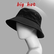 Big Head Man Large Size Sun Hat Women Blank Fisherman Hat Pure Cotton Panama Cap Plus Size Bucket Ha