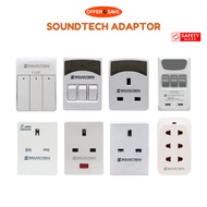 [2Year Warranty] Soundteoh 3 Way Multi Adaptor 3 Way Multi Plug With Switch Electrical Plug