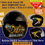 Boys' Helmet, Black Helmet for Boys, BUMBLEBEE Motif, Ages 5 6 7 8 9 and 10 Years