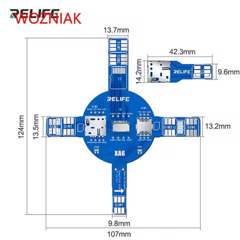 RELIFE XA6 Dual Card Signal Test Board Multi Functional SIM Card, TF Card, NM Card Recognition Failu