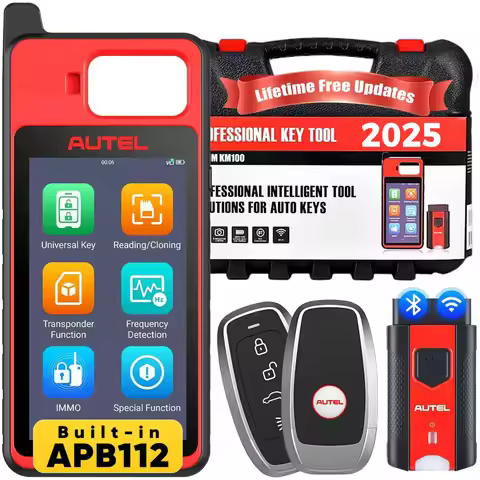 Autel KM100 KM100X Key Fob Programmer Immobilizer Tool Key Creation IMMO Learning Chip Read Write Cl