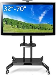 Tv Rack stand wall bracket Rolling TV Cart for 32 to 70 inch LED LCD Flat Panel, Swivel Portable Universal Trolley TV Stand for Hospitals Classrooms Company TV Rack