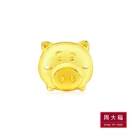 周大福 TSUM TSUM系列 火腿博士黃金耳環（單耳）_廠商直送