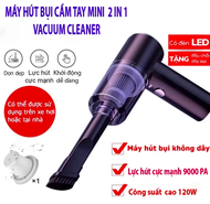 (HN) Máy Hút Bụi Cầm Tay Không Dây Siêu Mini Lực Hút Cực Mạnh 9000PA - 120W SẠC USB