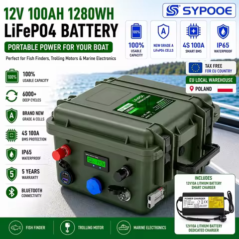 Battery Portable Lithium 12V LiFePO4 Battery 100Ah 140Ah 200Ah 50Ah For Fishing Boat Trolling Motor