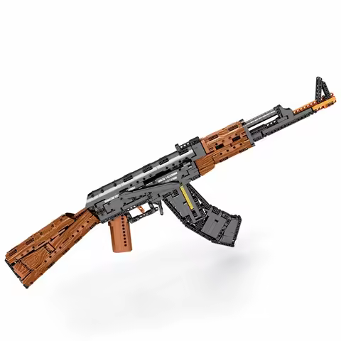 AK47 Assault Rifle Model Building Blocks Military Army Weapon Shootable Imitation Gun Bricks Childre