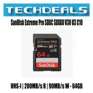 SanDisk Extreme Pro SDXC SDXXU V30 U3 C10 UHS-I | 200MB/s R | 90MB/s W - 64GB