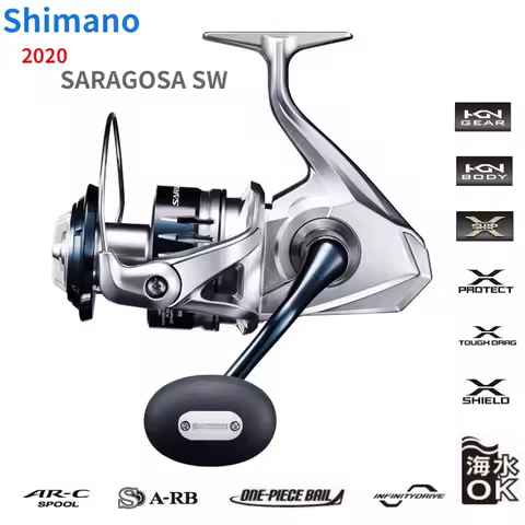 2020 SHIMANO SARAGOSA SW 5000XG 6000HG 8000HG 10000PG 14000XG 18000HG 20000PG Metal Body&Spool Saltw