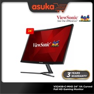 Viewsonic VX2458-C-MHD 24" VA Curved Full HD 1ms 144HZ Gaming Monitor (VGA, HDMI) Build in Speaker (Free-Sync)