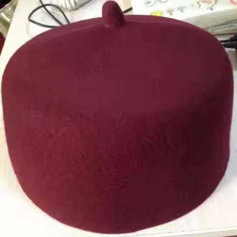 Wool Felt Beret Caps for Muslim Men Performance Stage Dancing Party Hats Fashion Black Red Kufi Hija