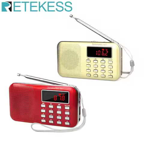 RETEKESS PR11 Radio Receiver Portable FM AM 2 Band Digital Mini Radio Pocket With USB MP3 Player Sup