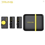 7RYMS iRay DW10 Wireless Microphone System with 1 Receiver + 2 Microphones + 1 Charging Case 200M Tr