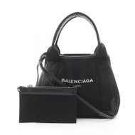【二手】BALENCIAGA世家 (Balenciaga) 手提包 海軍藍 Cabas XS 390346 黑色帆布皮革 海軍藍 Cabas XS 女士二手 B