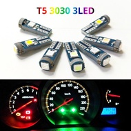 【50PCS】 T5 LED Super Bright W3W 3SMD 3030 LED Car Dashboard light Car Interior Light Auto Side Light