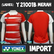 baju kaos badminton bulutangkis wanita ladies yonex import y21001