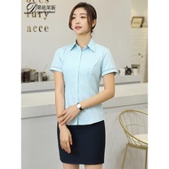 9XL大碼郵政長短袖襯衫郵局工裝制服襯衣儲蓄銀行工作服女春秋款