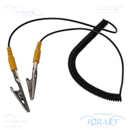 CRAFT Coiled Cord, Black 180cm / 71" Anti-Static ESD Grounding Cable, Polyurethane Male-to-Female 2m
