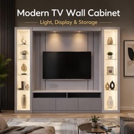 HOMACONCEPT 9 KAKI TV KABINET / 9ft x 8ft Tv Series / 9FT MODERN TV  CABINET[ FREE INSTALLATION ]