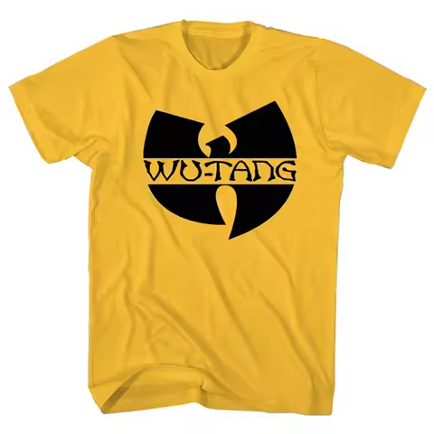 Classic Yellow Legendary Rap Group Wu Tang Band T-Shirt Cotton Graphic Tee Men Women Summer Streetwe