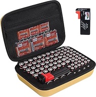 Battery Organizer Storage Case with Tester for AA AAA Button Battery Holder Carrying 3 Batteries Var