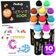 Chalkola 10 Washable Dot Markers for Toddlers - Paint Dotters, Bingo Markers Daubers | Dot Art Marke