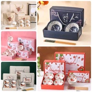 Cup Set With Chopsticks There Is A Beautiful Package Box That Can Be Given As Gift.