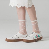 moz瑞典駝鹿 雙色洞洞餅乾水鞋 (牛奶焦糖) 防潑水-附鞋扣