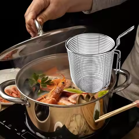Straining Noodles Pasta Basket Multifunction Pasta Basket Spaghetti Strainer Spoon for Pasta Camping