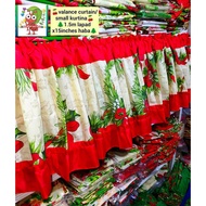 CHRISTMAS CURTAIN VALANCE 15 INCHES X 58 INCHES/ kurtina pamasko home decor curtain