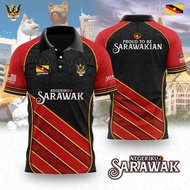 NEGERI SARAWAK Sublimation T-Shirt Microfiber Jersey Ready Stock