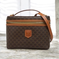 「JL精品代購」98新 Celine 老花 化妝包 手提/單肩包