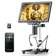 TOMLOV 1300X Digital Microscope | 10" Large Screen | 16MP HD Camera | For Coin Inspection, PCB Solde
