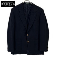 Christian Dior Monsieur 黑色修身西裝外套，搭配金色扣環 [二手]